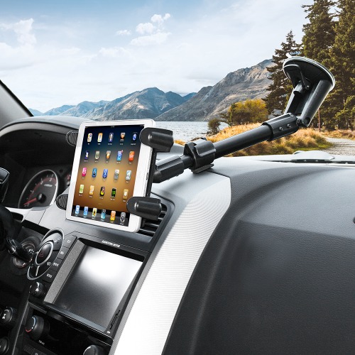 TAB-CM117 아콘 ARKON 슬림그립 차량용 태블릿 거치대 - 길이 확장 타입 유리 흡착식, 모든 태블릿 기종